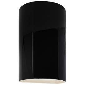Image1 of Ambiance 12 1/2"H Black Cylinder Closed ADA Outdoor Sconce