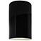 Ambiance 12 1/2"H Black White Cylinder Closed ADA Sconce