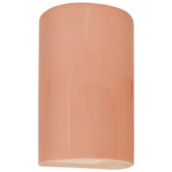 Ambiance 12 1/2"H Blush Cylinder Closed Top Wall Sconce