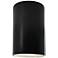 Ambiance 12 1/2"H Carbon Black Cylinder Closed ADA Sconce