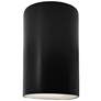 Ambiance 12 1/2"H Carbon Black Cylinder Closed Wall Sconce