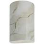 Ambiance 12 1/2"H Carrara Marble Cylinder Outdoor Sconce