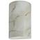 Ambiance 12 1/2"H Carrara Marble Cylinder Outdoor Sconce