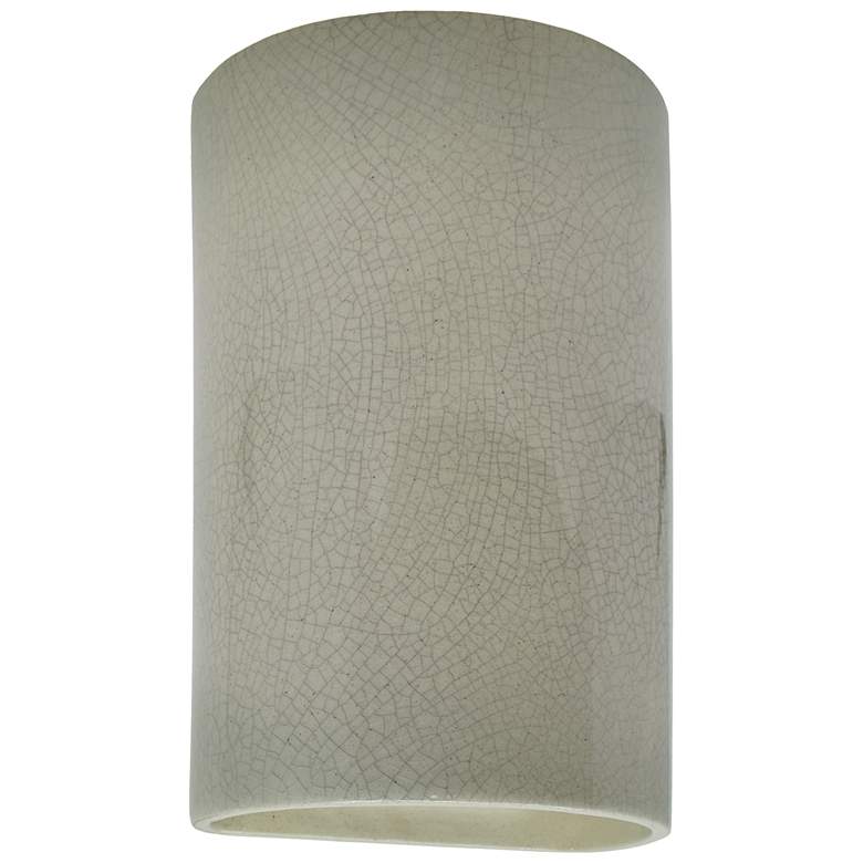 Image 1 Ambiance 12 1/2"H Celadon Cylinder Closed ADA Wall Sconce