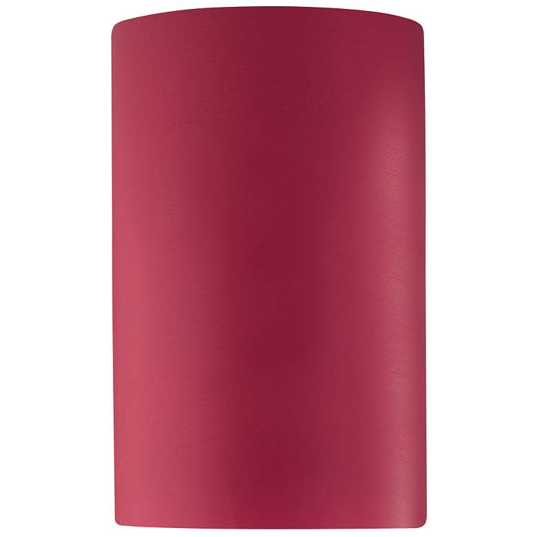 Image 1 Ambiance 12 1/2"H Cerise Cylinder Closed ADA Outdoor Sconce
