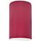 Ambiance 12 1/2"H Cerise Cylinder Closed Top LED Wall Sconce