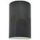 Ambiance 12 1/2"H Gloss Gray Cylinder Closed Top Wall Sconce