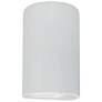 Ambiance 12 1/2"H Gloss White Ceramic Closed Top LED Sconce