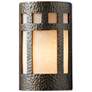 Ambiance 12 1/2"H Hammered Brass Closed ADA Outdoor Sconce