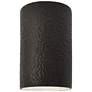 Ambiance 12 1/2"H Hammered Iron Cylinder LED ADA Wall Sconce