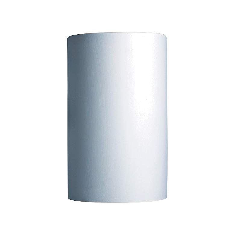 Image 1 Ambiance 12 1/2"H Large Bisque Ceramic Outdoor Wall Light