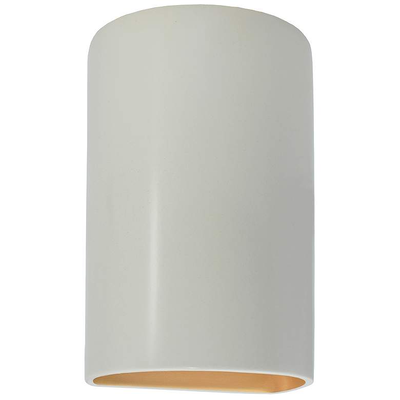 Image 1 Ambiance 12 1/2"H Matte White Closed LED Outdoor Wall Sconce