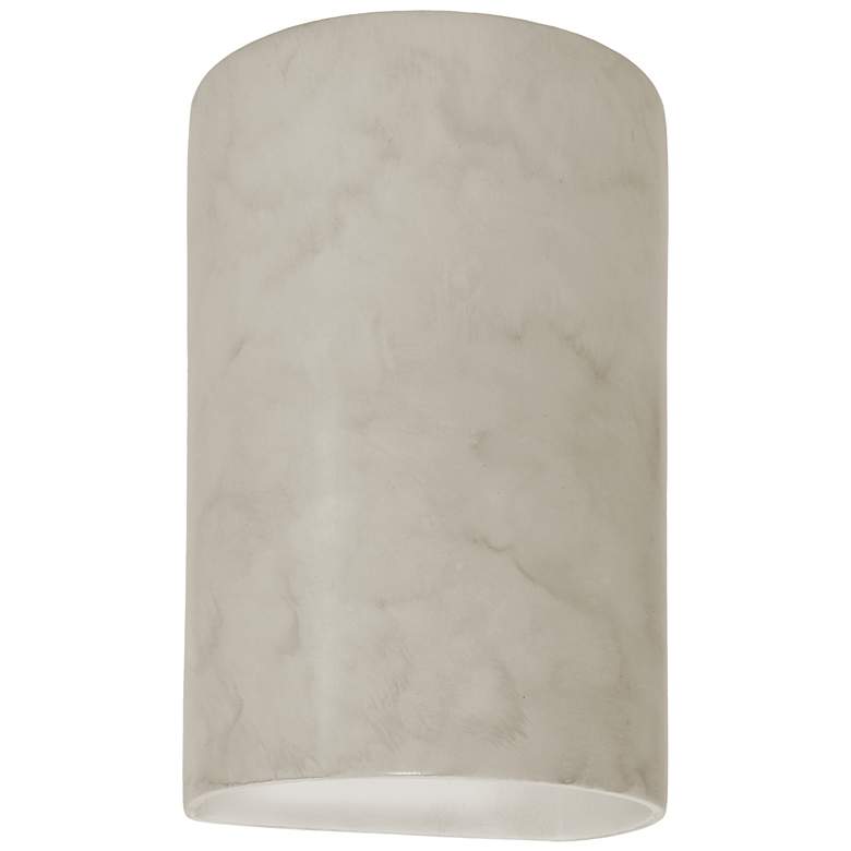 Image 1 Ambiance 12 1/2"H Patina Cylinder Closed LED Outdoor Sconce