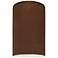 Ambiance 12 1/2"H Real Rust Cylinder Closed LED Wall Sconce