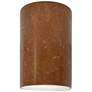 Ambiance 12 1/2"H Rust Patina Cylinder Closed Outdoor Sconce