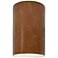 Ambiance 12 1/2"H Rust Patina Cylinder Closed Wall Sconce