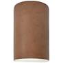 Ambiance 12 1/2"H Terra Cotta Cylinder LED Outdoor Sconce