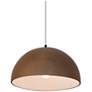 1_Ambiance 12 1/2"W Dark Bronze and Terra Cotta Pendant Light