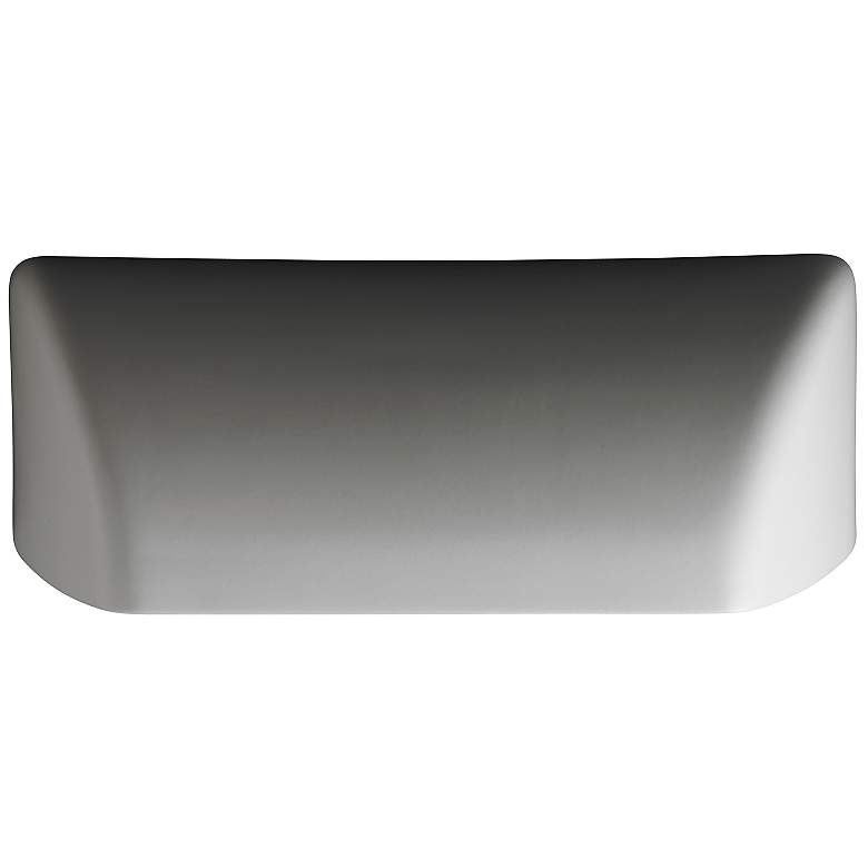 Image 1 Ambiance 12 1/4"W Bisque Ceramic Scoop Outdoor Wall Light