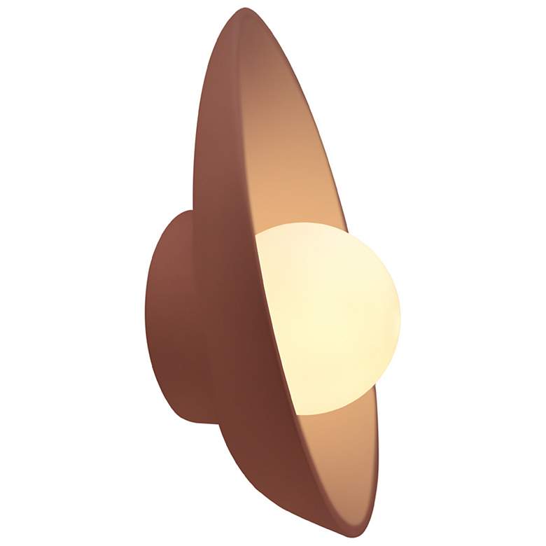 Image 2 Ambiance 12" Canyon Clay Oval Coupe Wall Sconce more views