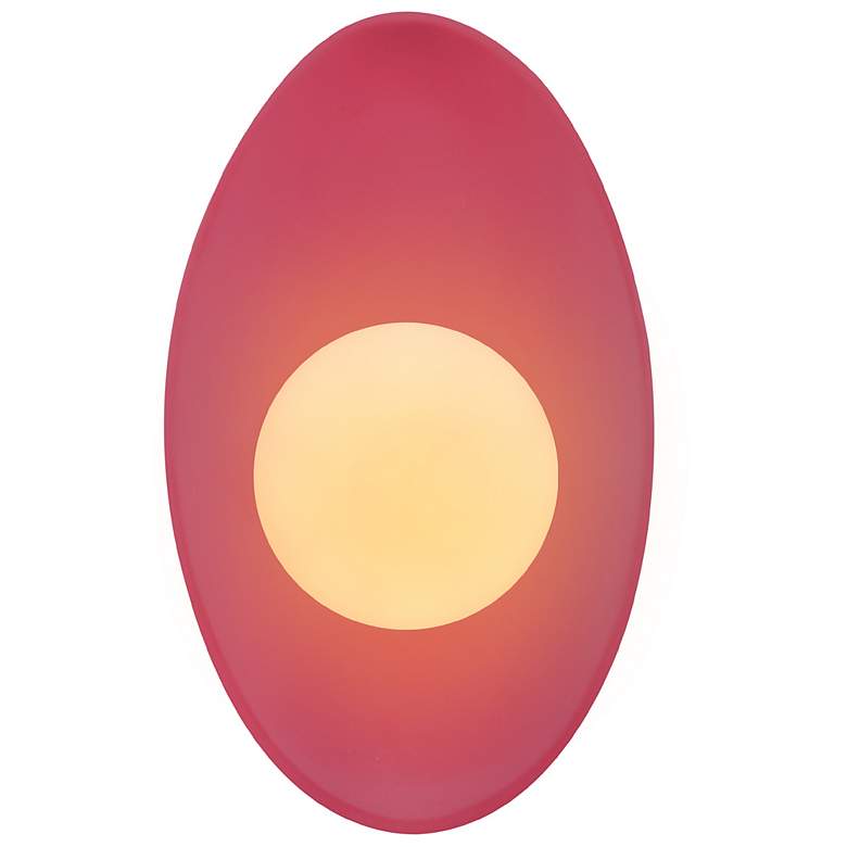 Image 1 Ambiance 12" Cerise Oval Coupe Wall Sconce