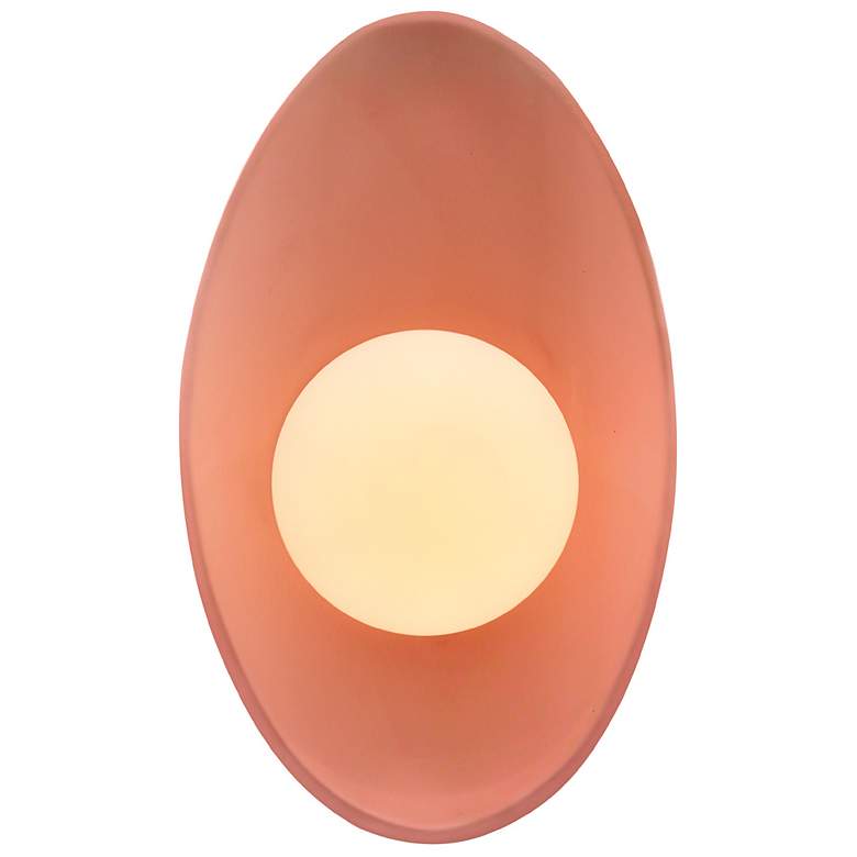 Image 1 Ambiance 12" Gloss Blush Oval Coupe Wall Sconce