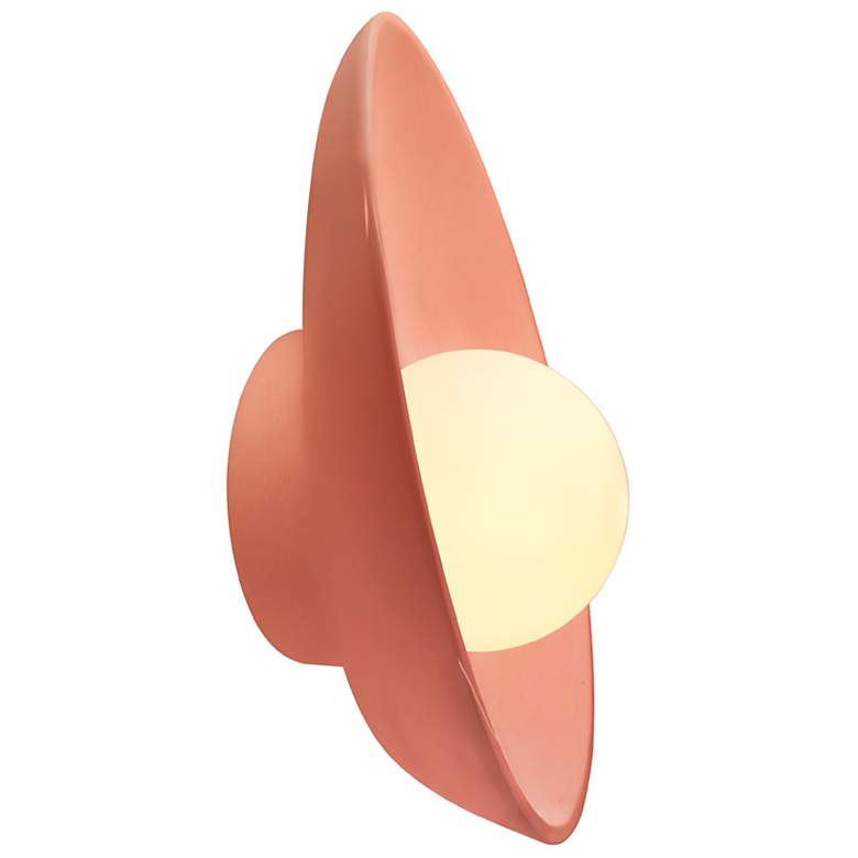 Image 2 Ambiance 12" Gloss Blush Oval Coupe Wall Sconce more views
