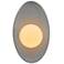 Ambiance 12" Gloss Grey Oval Coupe Wall Sconce