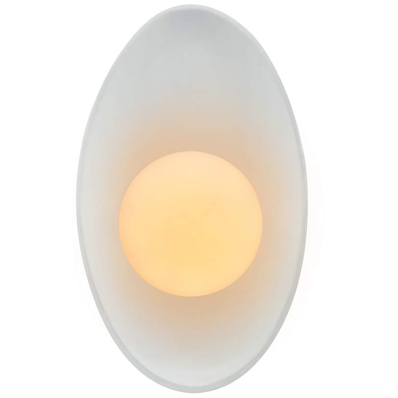 Image 1 Ambiance 12" Gloss White (outside and inside of fixture) Oval Coupe Sc