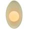 Ambiance 12" High Vanilla Gloss LED Oval Coupe Wall Sconce