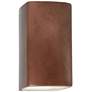 Ambiance 13.5"H Antique Copper Rectangle Wall Sconce