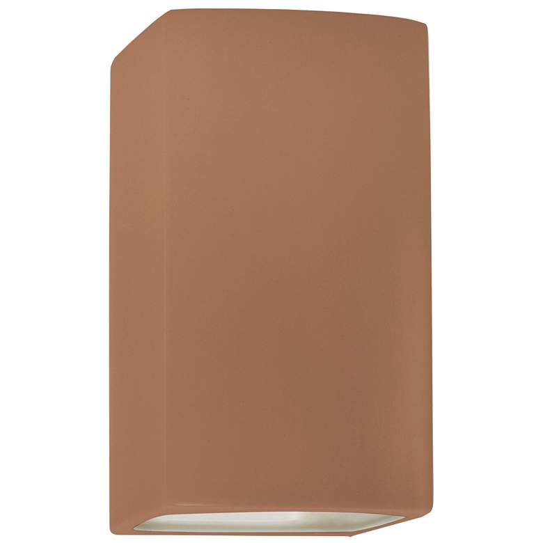 Image 1 Ambiance 13.5" Closed Top Adobe Large Rectangle Outdoor Wall Sconce