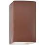 Ambiance 13.5" High Canyon Clay Large Rectangle Closed Top LED Wall Sc