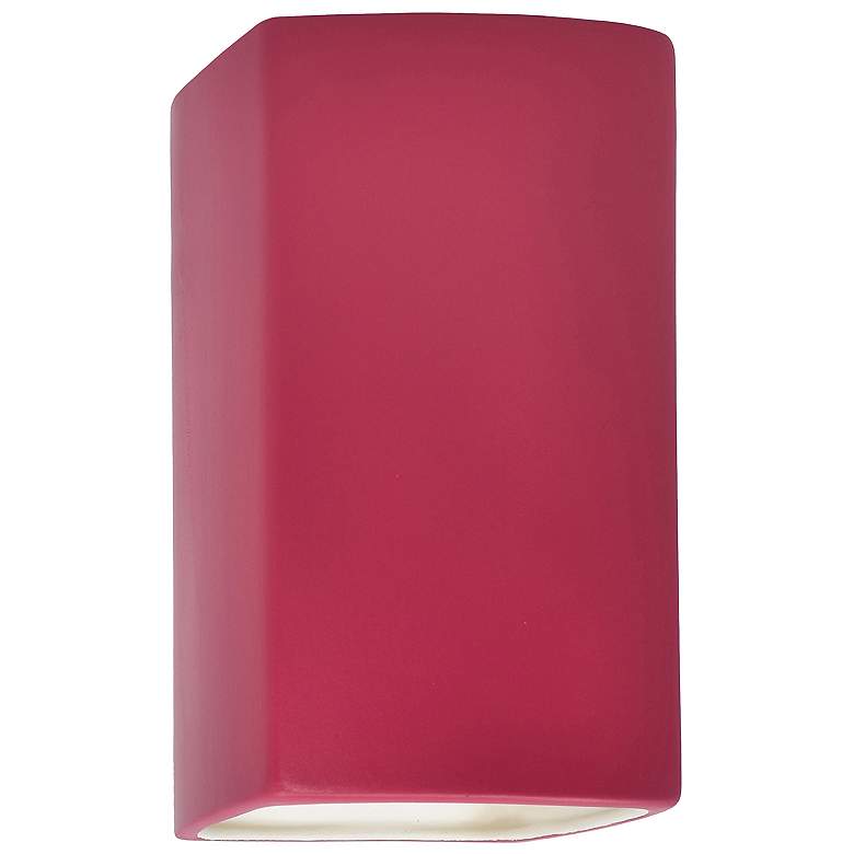 Image 1 Ambiance 13.5 inch High Cerise Large Rectangle Closed Top LED Wall Sconce