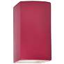 Ambiance 13.5" High Cerise Large Rectangle Closed Top Wall Sconce