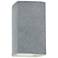 Ambiance 13.5" High Concrete Large Rectangle Closed Top Wall Sconce
