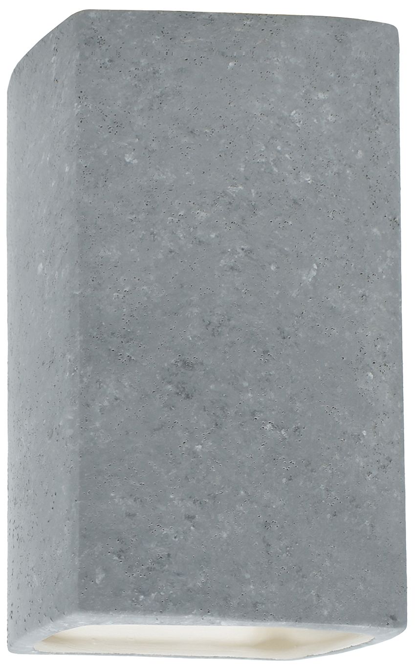 Ambiance 13.5" High Concrete Large Rectangle Outdoor Wall Sconce