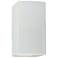 Ambiance 13.5" High Gloss White Large Rectangle Closed Top Wall Sconce