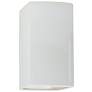 Ambiance 13.5" High Gloss White Large Rectangle Closed Top Wall Sconce