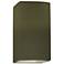 Ambiance 13.5" Open Matte Green Large Rectangle Outdoor Wall Sconce