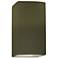 Ambiance 13.5" Open Matte Green Large Rectangle Wall Sconce
