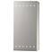 Ambiance 13.5"H Closed Bisque Large Rectangle w/ Perfs Outdoor LED Sco