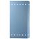 Ambiance 13.5"H Closed Top Sky Blue Large Rectangle w/ Perfs LED Sconc