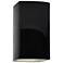 Ambiance 13.5"H Gloss Black and White  Rectangle Closed Top Wall Sconc