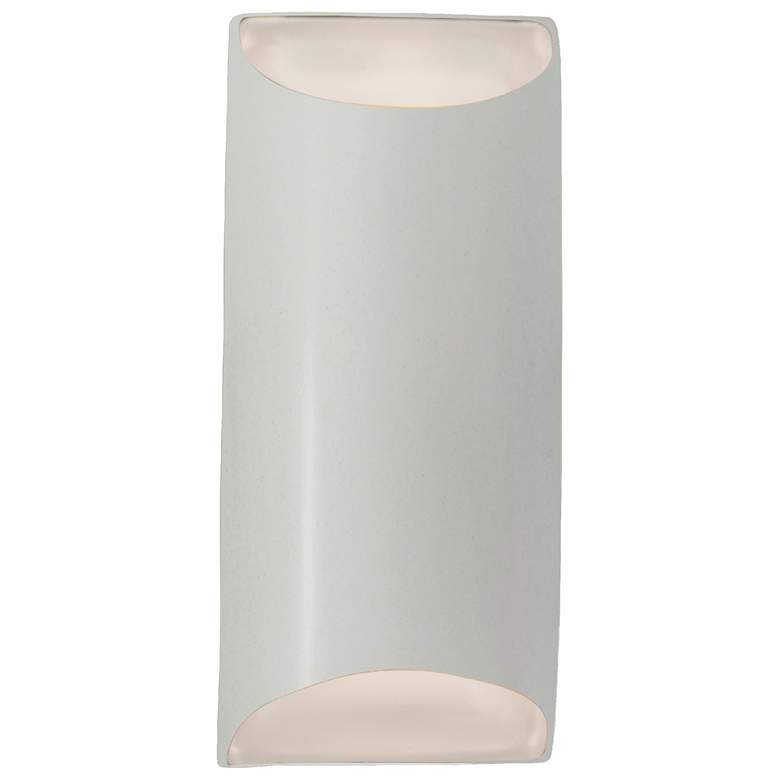 Image 1 Ambiance 13.75" Matte White Large Tapered Cylinder ADA Outdoor LED Sco