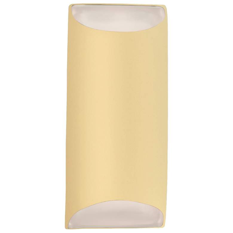 Image 1 Ambiance 13.75" Muted Yellow Large Tapered Cylinder ADA Outdoor LED Sc