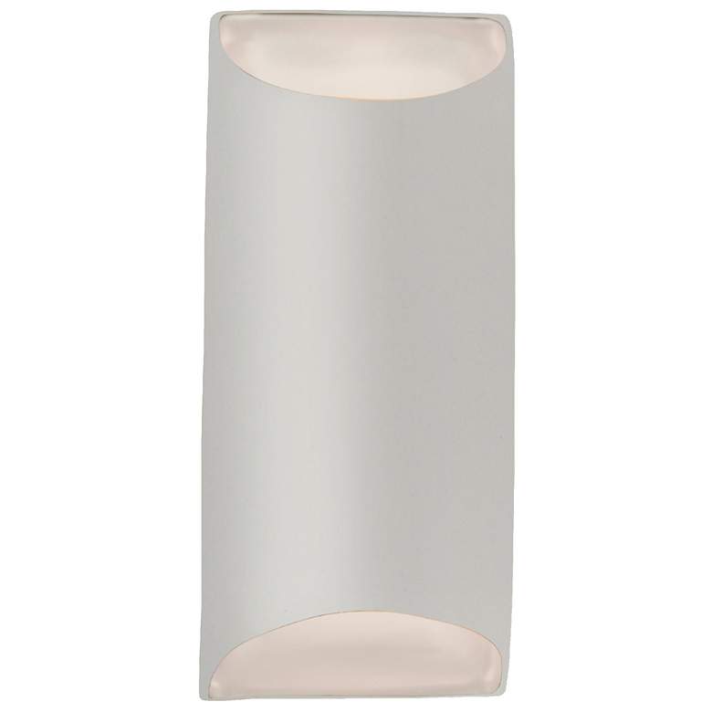 Image 1 Ambiance 13.75"H Bisque Large Tapered Cylinder ADA LED Wall Sconce
