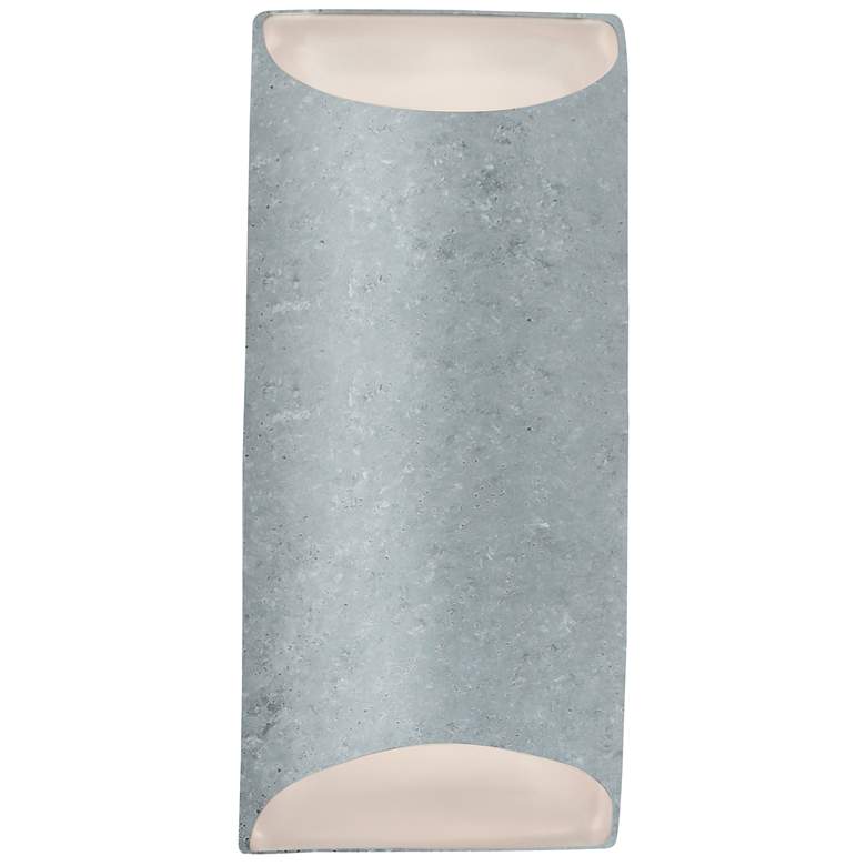 Image 1 Ambiance 13.75"H Tapered Cylinder Concrete ADA Outdoor LED Wall Sconce