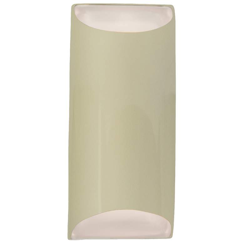 Image 1 Ambiance 13.75"H Vanilla Gloss Large Tapered Cylinder ADA LED Wall Sco