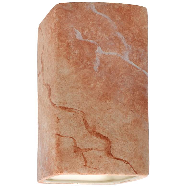 Image 1 Ambiance 13 1/2 inch High Agate Marble Rectangle ADA Wall Sconce